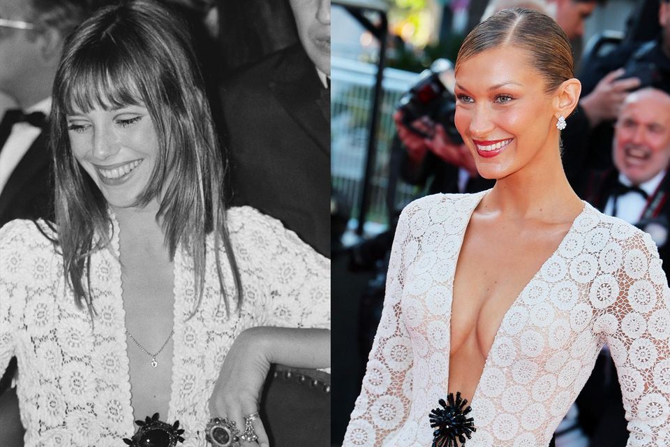 Historia de un vestido: de Jane Birkin en 1969 a Bella Hadid en la alfombra roja de Cannes